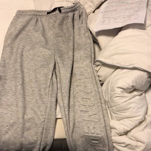 Cuffed gray pants joggers